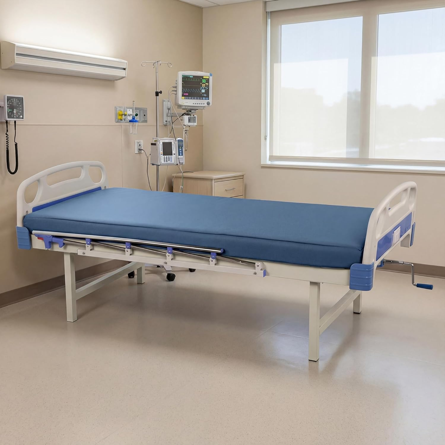 5-Zone Memory Foam Hospital Mattress for Pain Relief & Comfort 76"X36