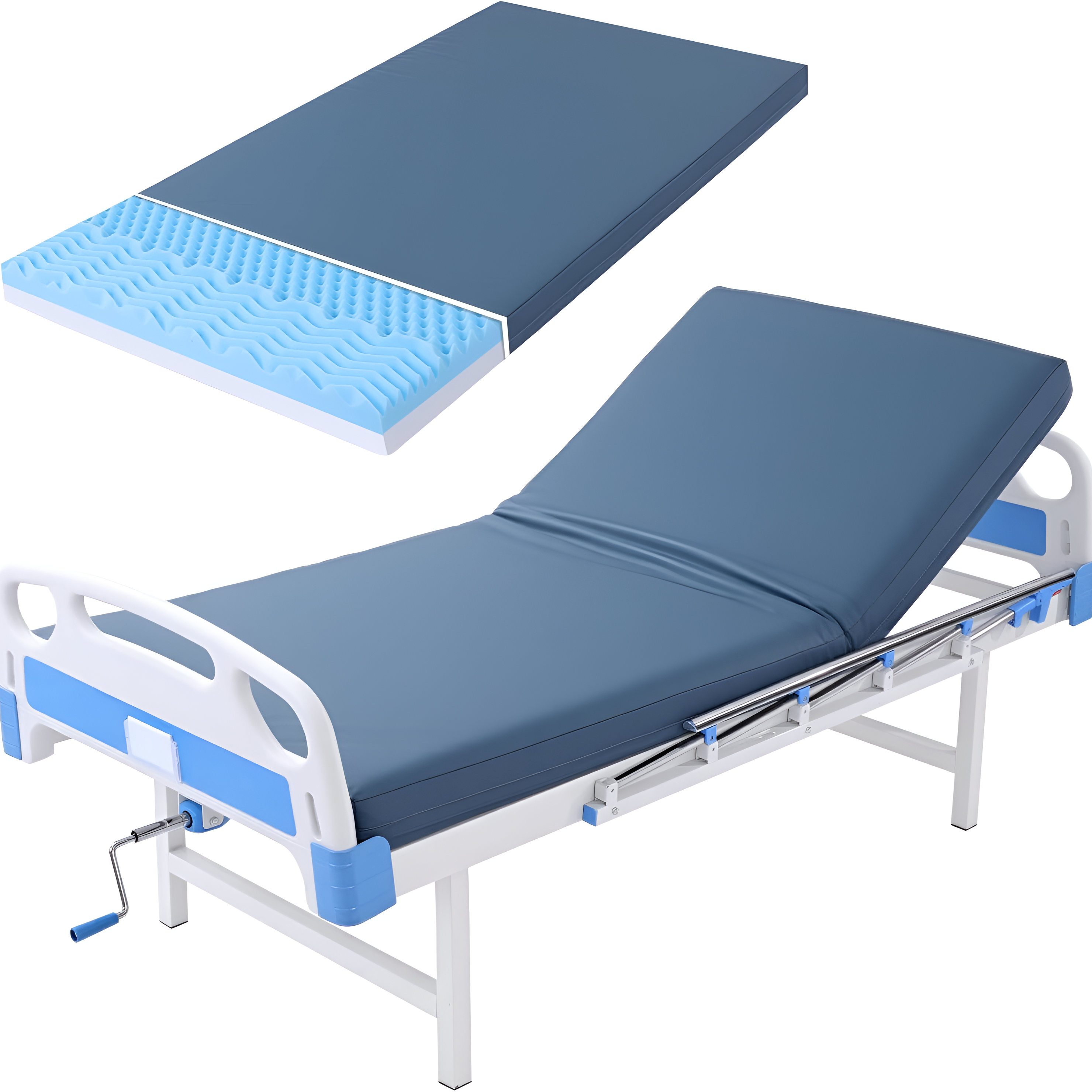 5-Zone Memory Foam Hospital Mattress for Pain Relief & Comfort 76"X36