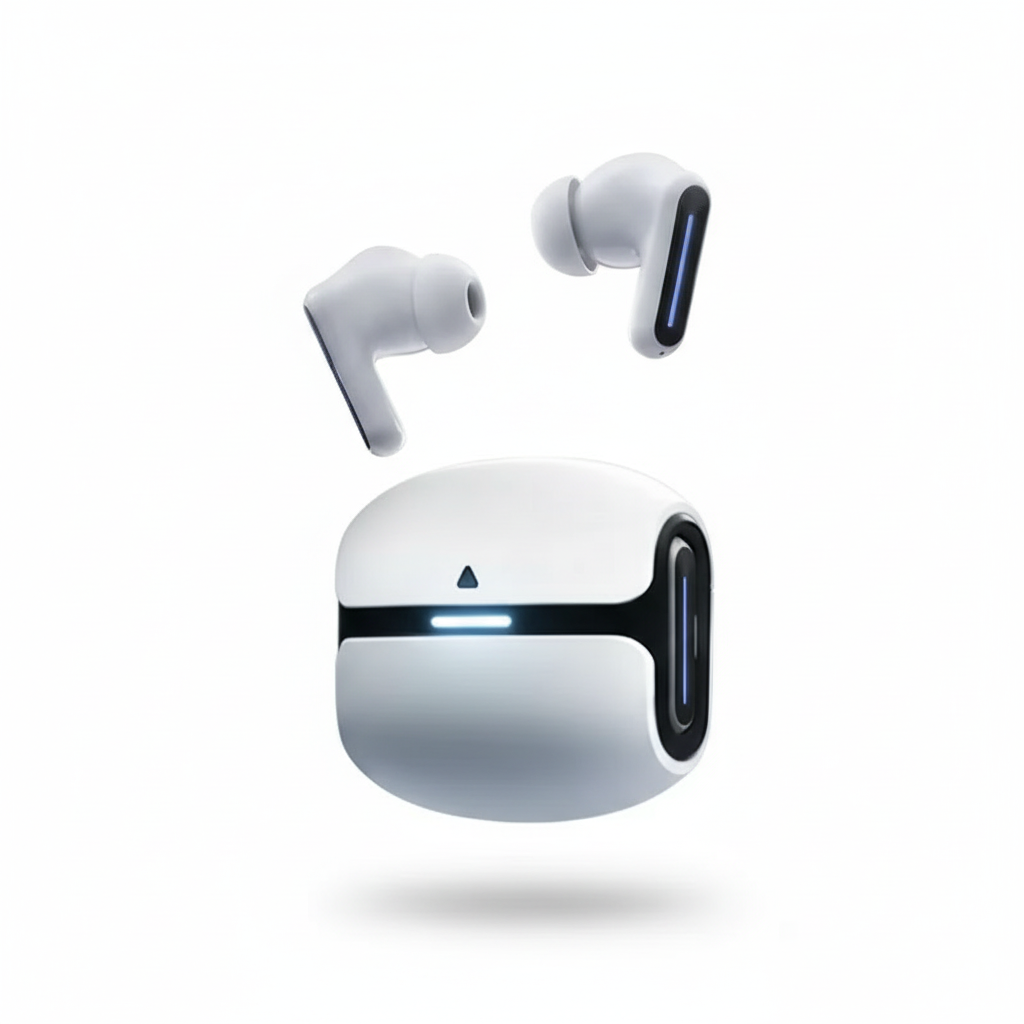 TWS Wireless Earpods Bluetooth 5.3 Wireless Earphones Dual Mode for Game Music ENC Talking Noise Canceling Compatible with IOS