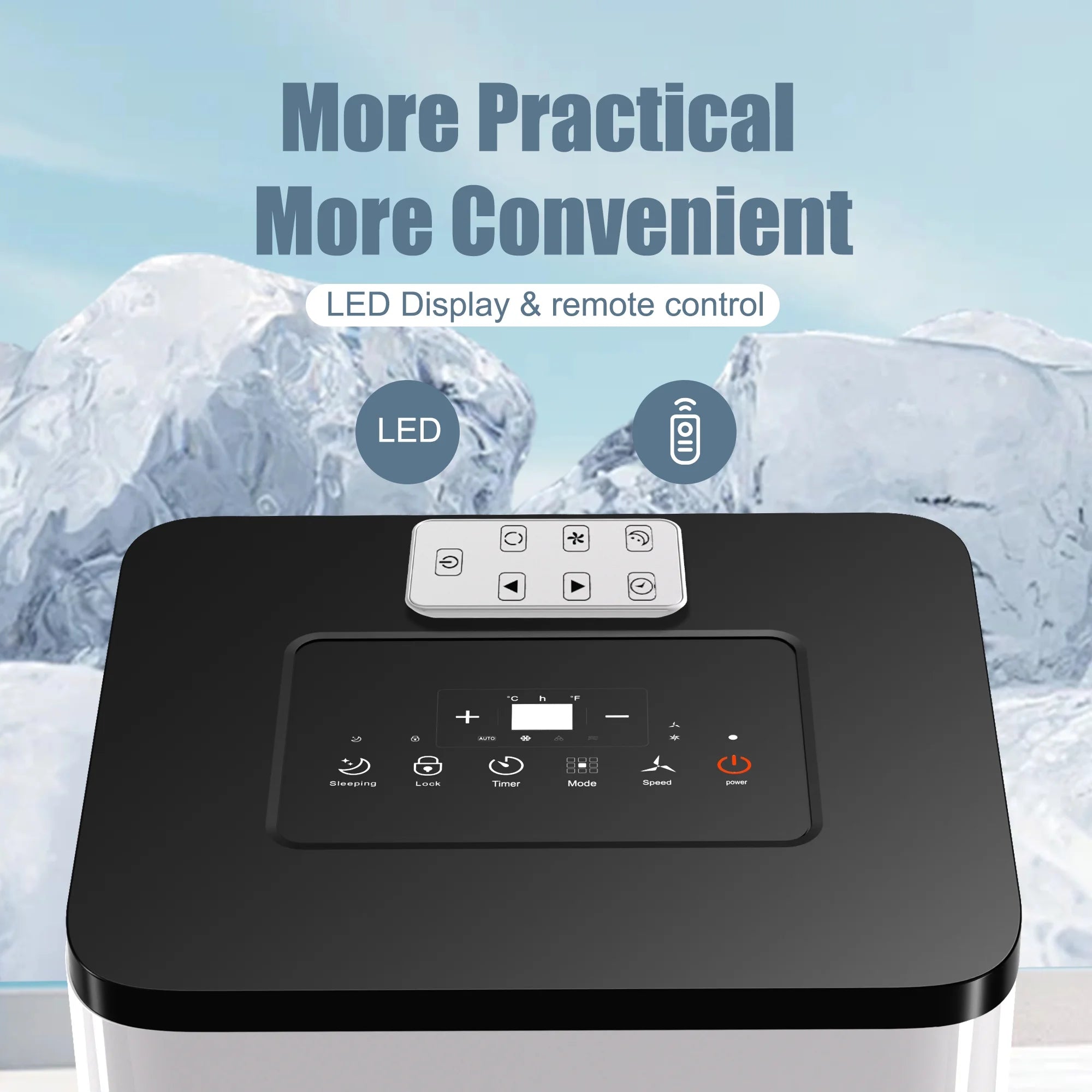 Portable Air Conditioners 10000 BTU Room Air Conditioning, Portable AC Unit with Remote Control, Cooling, Dehumidifier and Fan, Automatic, Sleep 5 Mode Floor AC