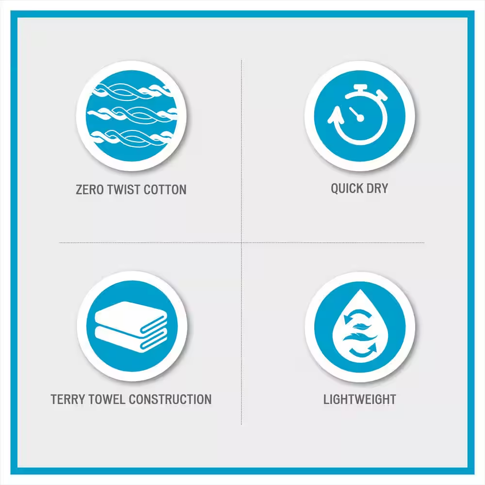 Big Bundle 12-Piece Grey 100% Cotton Bath Towel Set