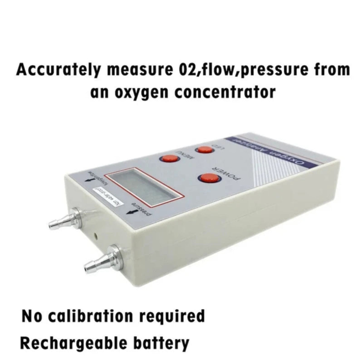 Oxygen Analyzer Professional Portable O2 Oxygen Concentration Meter Detector 21％-95.6％ O2 Meter Gas Detector EU Plug Easy to Use