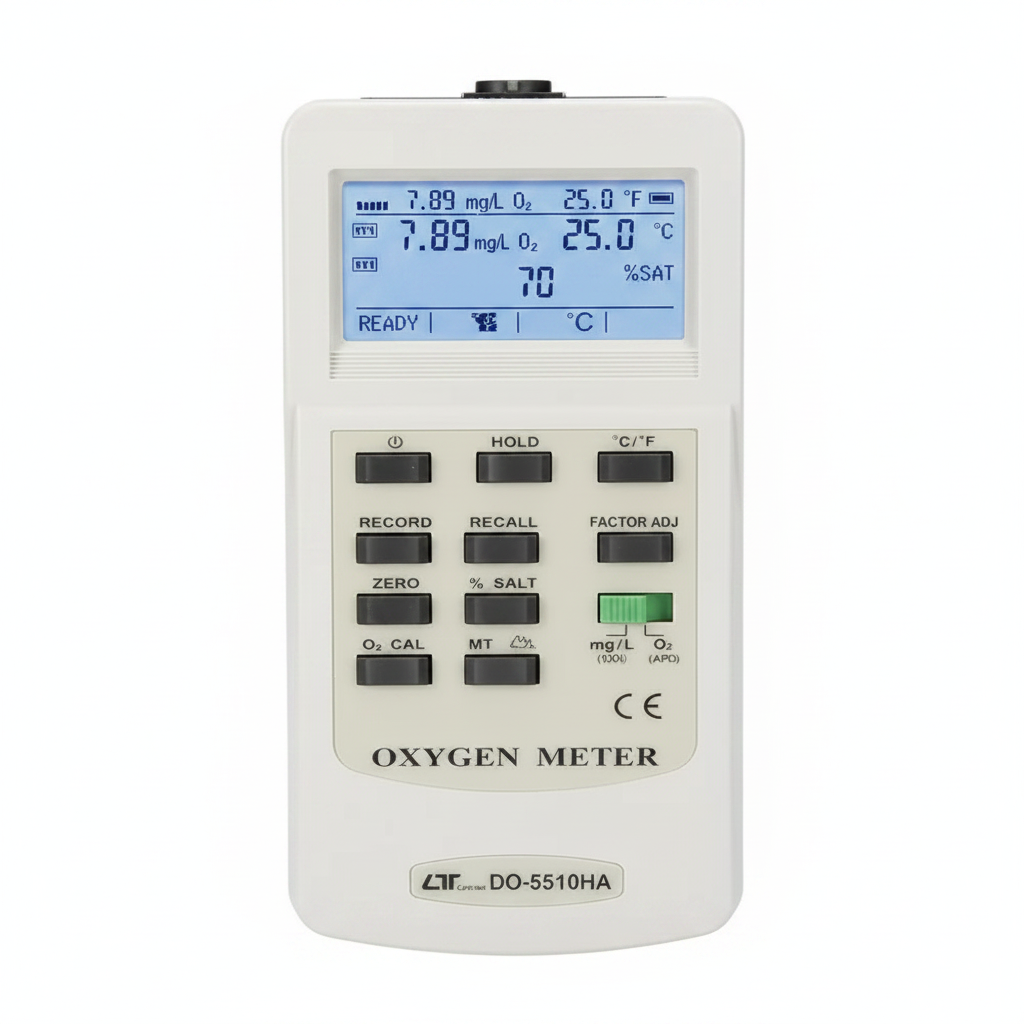 DO5510HA Oxygen Meter Dissolved Oxygen Analyzer with Large LCD Display 0- 20.0 Mg/L(Liters)